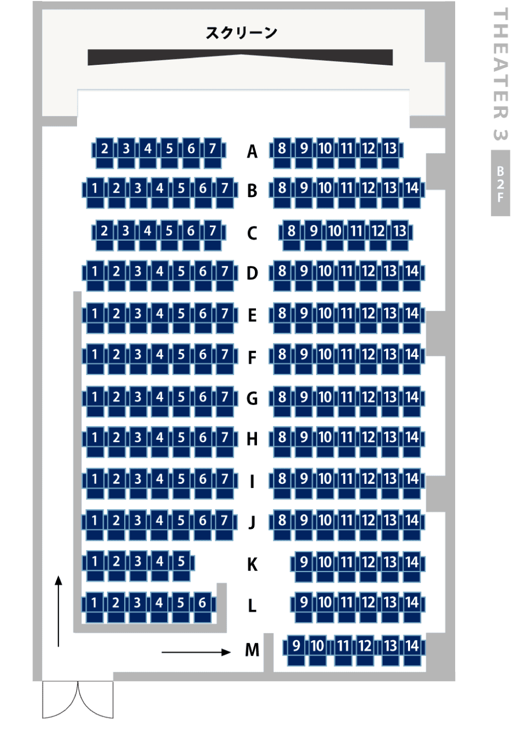 THEATER 3 座席表